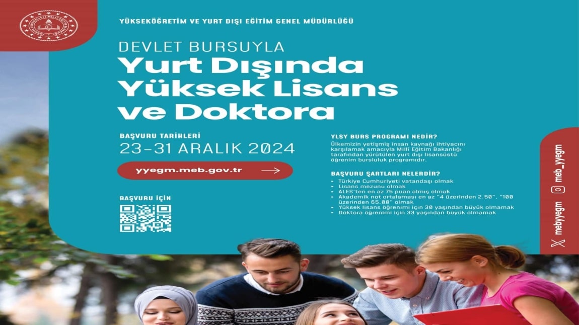 YURT DIŞI YÜKSEK LİSANS VE DOKTORA EĞİTİMİ